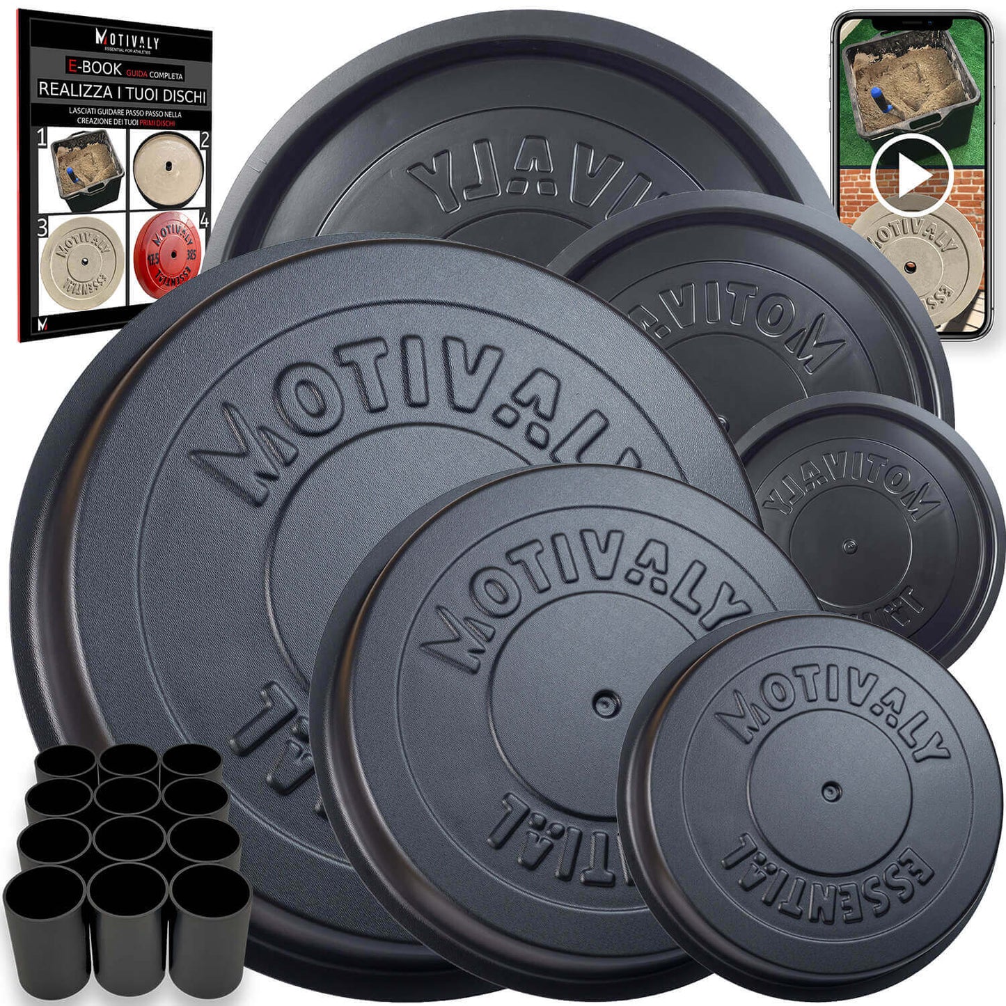 KIT Stampi | Ø45cm + Ø32cm + Ø20cm | Dischi da 0,2kg a 30kg