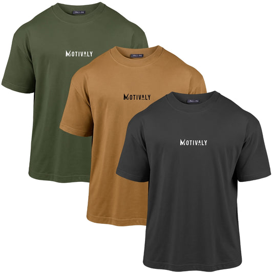 Pack 3 T-Shirt Oversize Stampata